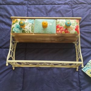 Pioneer woman shelf w 3 drawers